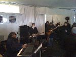 Rehearsing with Stevie Wonder in the tent